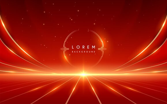 Red and gold background with light effect