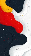 Abstract Waves in Bold Colors and Textures