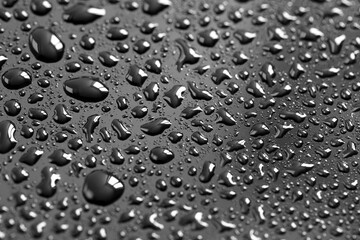 Water drops on a black background. Texture