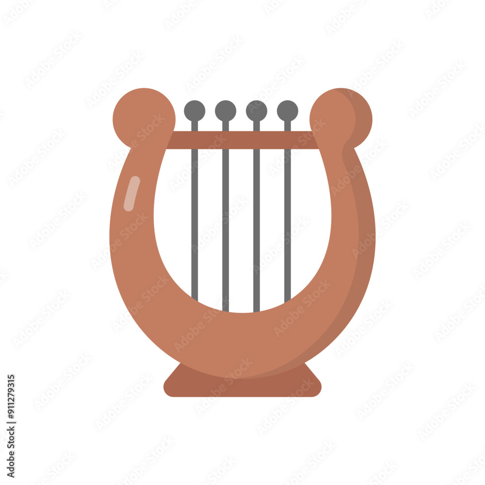 Poster Harp vector icon