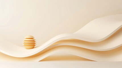 A straightforward beehive, plain design, 2D vector art, minimalist approach, soft neutral tones