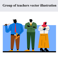 group of teacher vector illustration