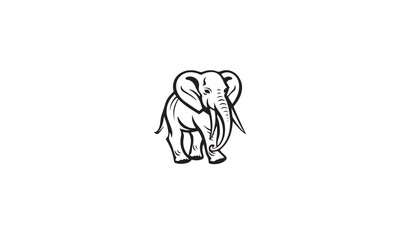drawing elephant black logo style design inspiration drawing elephant logo style design inspiration