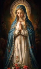 Statue of Our lady of grace virgin Mary