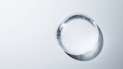 3D Illustration.One transparent sphere on white background.
