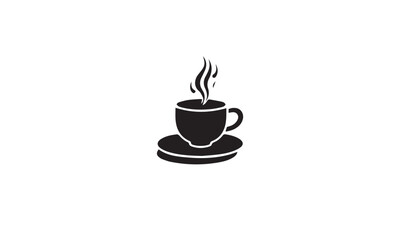 coffee and conversation simple black logo design white background