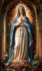 Statue of Our lady of grace virgin Mary