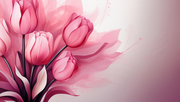 Piękne kwiaty tulipany , trendy 2025, tapeta, karta, generative ai 
