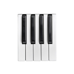 Naklejka premium A close up of a white and black keyboard with the keys labeled A, B, C, D, E