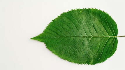 Elm leaf with serrated edges