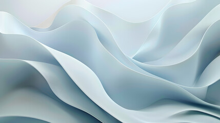 Obraz premium The artwork showcases serene blue and white abstract waves, evoking a peaceful and harmonious visual flow. Ideal for calm backgrounds and soothing aesthetics in modern design