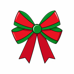 Christmas ribbon bow isolated on white, ribbon bow illustration, christmas vector art, ribbon bow silhouette, christmas ribbon bow vector icon, eps