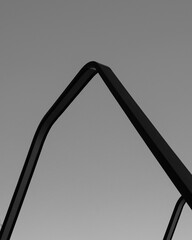 Modern Minimalist Metal Sculpture at Dusk