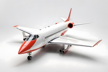 Obraz premium 3d rendering front a plane On a white background 
