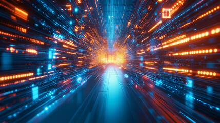 Futuristic Background Data Transfer Technology Concept Futuristic Cyberspace Background