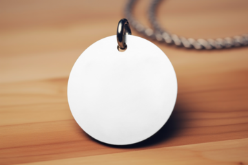 Necklace pendant, png transparent mockup