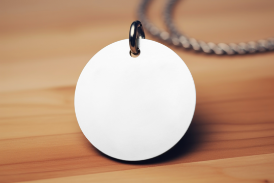 Necklace pendant, png transparent mockup - Powered by Adobe