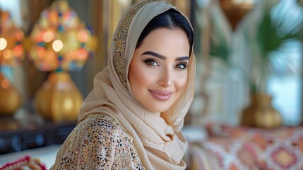 Portrait of a Young Woman in a Headscarf