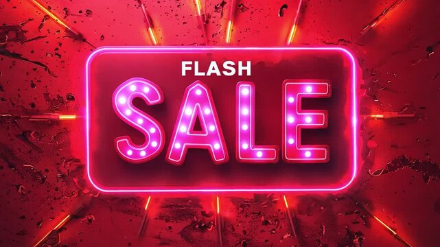 3D vector text style effect for "flash sales"