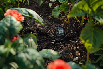 Soil Moisture Sensor in a Garden