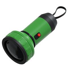 hiking flashlight 3d outdoor activity icon illustration
