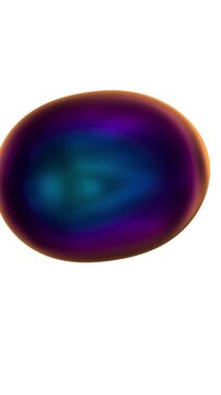 Pearlescent and iridescent metaball bubble blob abstract. Lava lamp effect. White background, vertical animation	
