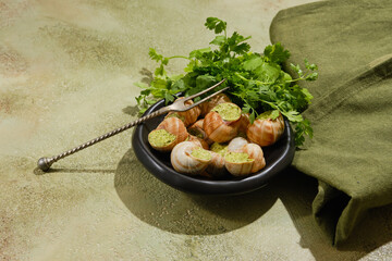 Bourgogne Escargot Snails with butter, parsley and spice