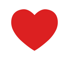 Red heart.Vector icon.Illustration.