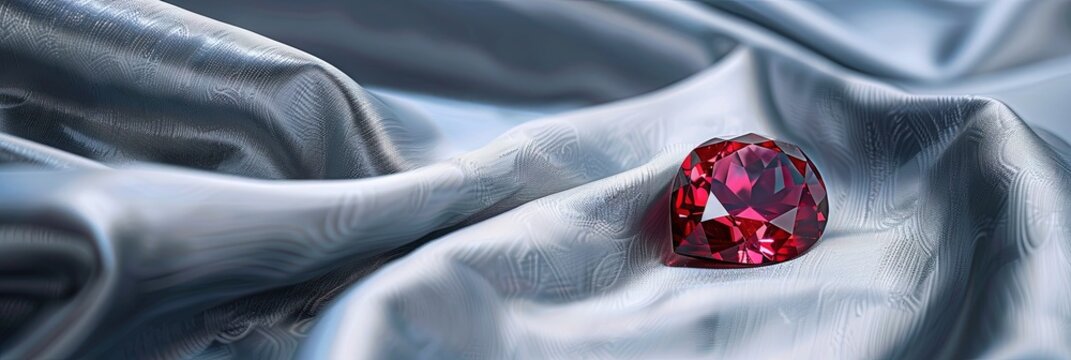 ruby on silver silk,