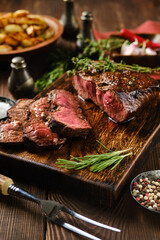 Juicy grilled top blade beef steak