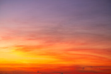 Beautiful , luxury soft gradient orange gold clouds and sunlight on the blue sky perfect for the background, take in everning,Twilight, Large size, high definition landscape photo