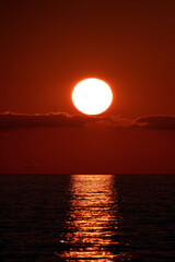 sunset over the sea