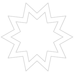 star icon with shining light, sun icon in the universe, moonlight at night