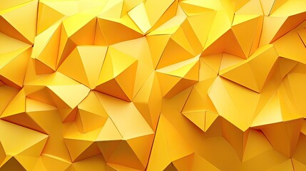 Fototapeta premium Bold 3D golden yellow background with sharp angles and striking contrasts, suitable for impactful and modern visuals.