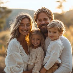 Fototapeta premium Family Joy: Serene Moments in the Park