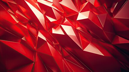 Bold 3D red background with sharp angles and vibrant tones, ideal for striking and impactful designs.