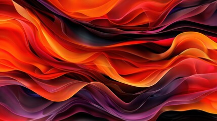 Obraz premium an orange, purple, and red wave pattern on a computer-generated image of an orange, purple, and red wave pattern on a computer-generated image