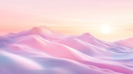 Calm 3D pink background with soft waves and gentle gradients, creating a peaceful and relaxing atmosphere.