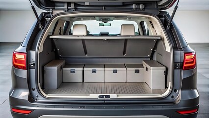 Organized Chaos: A Car Trunk with Compartments for Every Need  generative AI