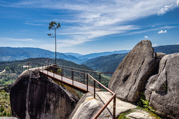 View from Fafiao viewpoint located on the top of parish of Cabril in Montalegre, Portugal