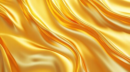 Fototapeta premium Elegant 3D golden yellow background with matte finishes and refined textures, suitable for sophisticated and stylish visuals.