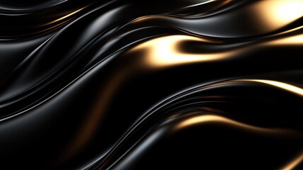 Fototapeta premium Luxurious 3D black background with soft textures and warm lighting, perfect for elegant and high-end designs.
