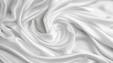 Naklejka premium White fabric with wavy design on top & bottom, mid-image