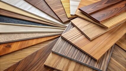 Natural Hues: A Spectrum of Laminate and Parquet Floor Samples  AI Generated