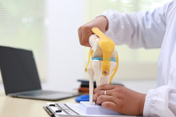 The knee is a complex joint that connects the thigh bone to the shin bone. It allows for bending...