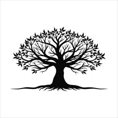Obraz premium Tree sihlouette vector 