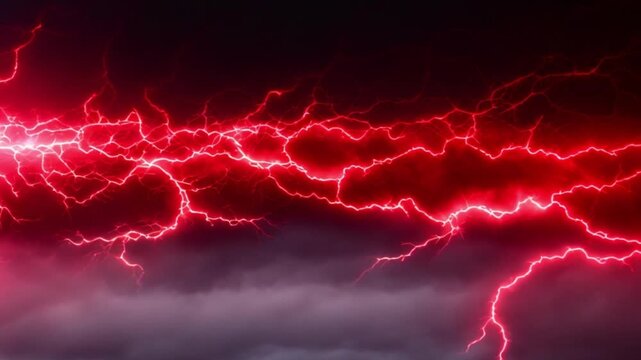 red lightning strikes black background , footage, 4k footage, videos, video clip, slow motion, 4K, short video