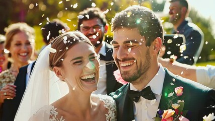 Joyful Wedding Celebration Moment