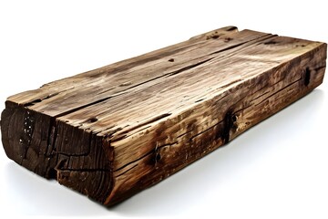 old wooden box isolated on white