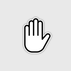 ストップや禁止の手のサイン